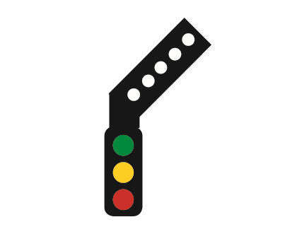 Train-Tech SS3R OO Gauge Sensor Signal (RH Feather) 3 Aspect Home Distant