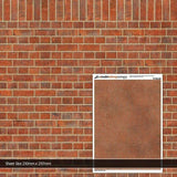 Scale Model Scenery TX198 OO Gauge English Bond Red Brick Texture Paper (x5)