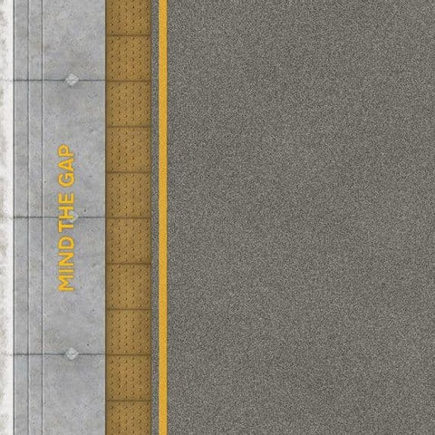 Scale Model Scenery TX233 OO Gauge Asphalt Platform Sheets w Network Rail Coping (x5)