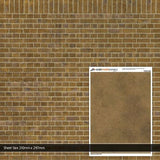 Scale Model Scenery TX255 OO Gauge English Bond Yellow Brick Texture Paper (x5)