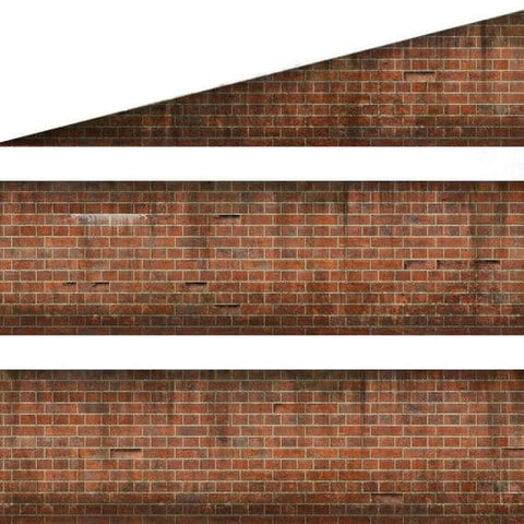 Scale Model Scenery TX258 OO Gauge English Bond Weath. Red Brick Platform Wall Wraps
