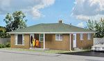Walthers 933-3777 HO Gauge Framed Ranch Tract House Kit