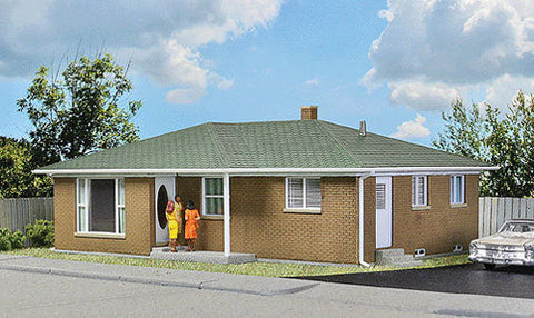Walthers 933-3777 HO Gauge Framed Ranch Tract House Kit