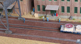 Walthers 933-4097 HO Gauge Brick Craneway Base and Street (3) Kit