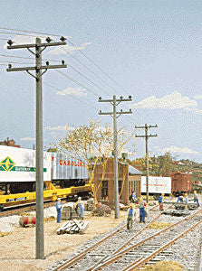 Walthers 949-4120 HO Gauge Electricity Utility Pole Set (24) Kit