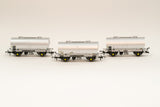 Accurascale 1067-PCV-J OO Gauge APCM Cemflo/PCV Powder Wagon Triple Pack J