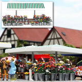 Busch 1072 HO/OO Gauge Flower Market Stall Kit