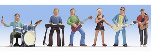Noch 15839 HO/OO Gauge Rock Band and Accessories Figure Set