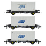 Accurascale 2075GYPU OO Gauge PFA Gypsum Container Wagon Set U (Pack 3)