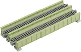 Kato 20-456 N Gauge Unitrack (WS186T) Dual Straight Plate Girder Bridge Green 186mm