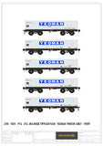 Accurascale 2110YEO1 OO Gauge PTA/JTA+JUA Bogie Tippler Pack - Yeoman (Outer)