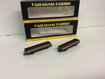 Graham Farish 377-550A N Gauge OCA Open Wagons Departmental Livery x2