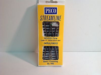 Peco SL-193 OO Gauge FINESCALE Short Crossing Insulfrog