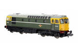 Dapol 2D-001-008D N Gauge Class 33/0 D6561 BR Green Full Yellow Front (DCC-Fitted)
