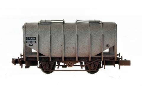Dapol 2F-036-044 N Gauge BR Bulk Grain Hopper Wagon B885330 Weathered