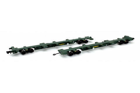 Dapol 2F-044-004 N Gauge Freightliner FEA-B Spine Wagon Twin Pack 640011/2