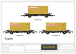 Accurascale 2063-CWD-D OO Gauge Cawoods Coal PFA Wagon Triple Pack D