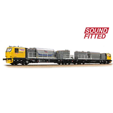 Bachmann 31-578SF OO Gauge Windhoff MPV 2-Car Set Network Rail Yellow  (SOUND FITTED)