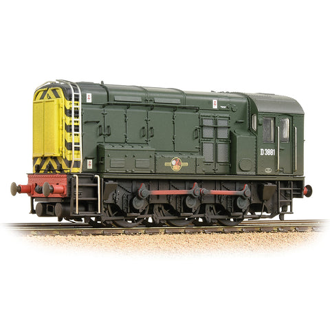 Bachmann 32-116B OO Gauge Class 08 D3881 BR Green (Wasp Stripes) [W]