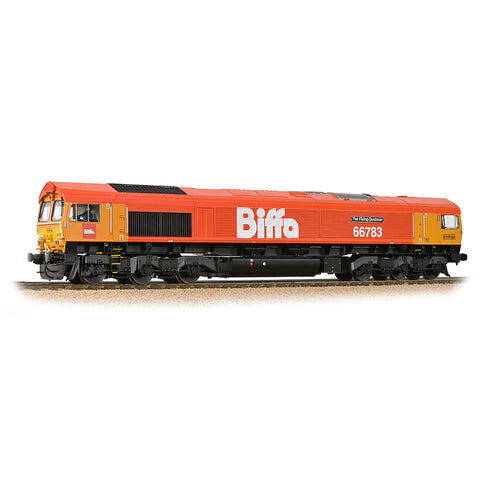 Bachmann 32-741 OO Gauge Class 66/7 66783 'The Flying Dustman' GBRf 'Biffa' Red