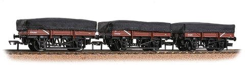 Bachmann 33-091 OO Gauge 5 Plank China Clay 3-Wagon Pack BR Bauxite (Early) w Tarps