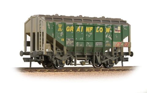 Bachmann 33-132 OO Gauge BR 41T Bulk Grain Hopper BRT 'Grainflow' Green - Weathered