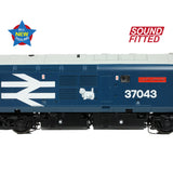 Bachmann 35-304SF OO Gauge Class 37/0 Split Headcode 37043 'Loch Lomond' BR Blue (Large Logo)(DCC SOUND)