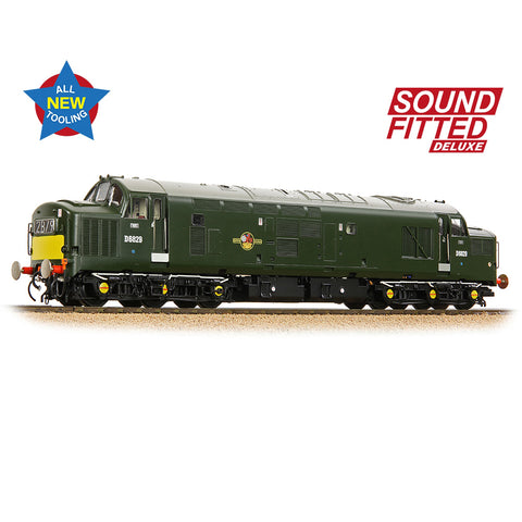 Bachmann 35-306SFX OO Gauge Class 37/0 Centre Headcode D6829 BR Green (Small Yellow Panels) (SOUND FITTED DELUXE)