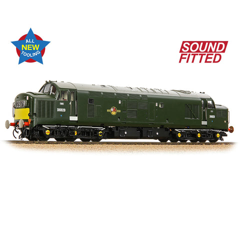 Bachmann 35-306SF OO Gauge Class 37/0 Centre Headcode D6829 BR Green (Small Yellow Panels)  (SOUND FITTED)