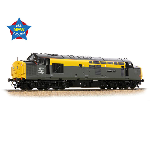 Bachmann 35-308 OO Gauge Class 37/0 Centre H/C 37201 'St. Margaret' BR Eng. Grey & Yellow