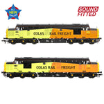 Bachmann 35-310SF OO Gauge Class 37/0 Centre Headcode 37175 Colas Rail  (SOUND FITTED)