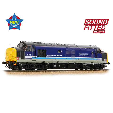 Bachmann 35-338SFX OO Gauge Class 37/4 37414 'Cathays C&W Works 1846-1993' BR Regional Railways (SOUND FITTED DELUXE)