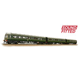 Bachmann 35-500SF OO Gauge Class 117 3-Car DMU BR Green (Speed Whiskers)(DCC SOUND)