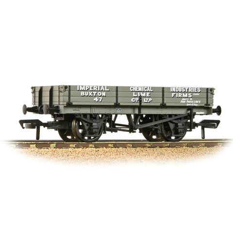Bachmann 37-925A OO Gauge 3 Plank Wagon ICI Buxton Lime