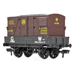 Bachmann 37-936 OO Gauge 3 Plank Wagon GWR Grey With 'GWR' Brown BD Container