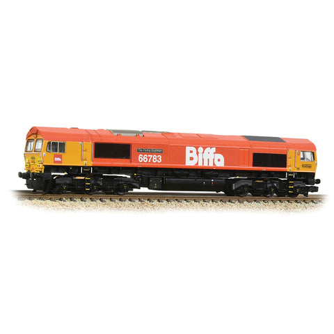 Graham Farish 371-399 N Gauge Class 66/7 66783 'The Flying Dustman' GBRf Biffa Red