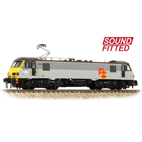 Graham Farish 371-781SF N Gauge Class 90/0 90037 BR Railfreight Distribution Sector (SOUND FITTED)