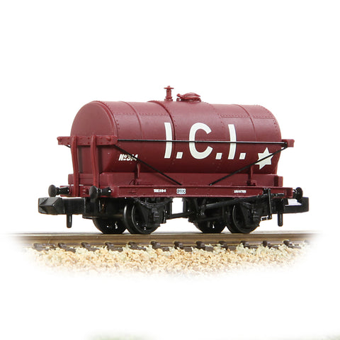 Graham Farish 373-682B N Gauge 14T Tank Wagon 'ICI' Maroon