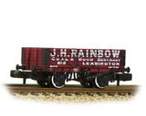 Graham Farish 377-066 N Gauge 5 Plank Wagon Wooden Floor 'J. H. Rainbow' Red