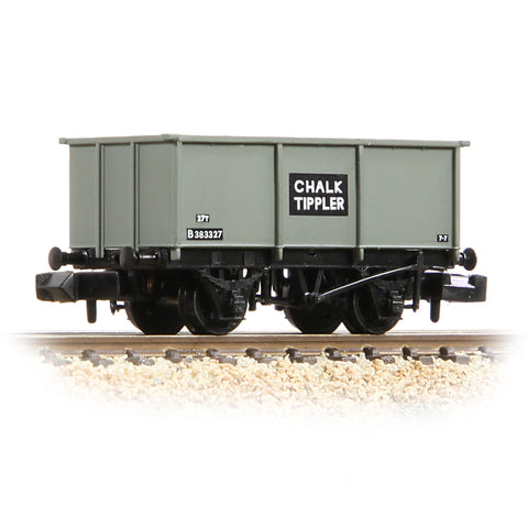 Graham Farish 377-276C N Gauge BR 27T Steel Tippler Wagon BR Grey 'Chalk'