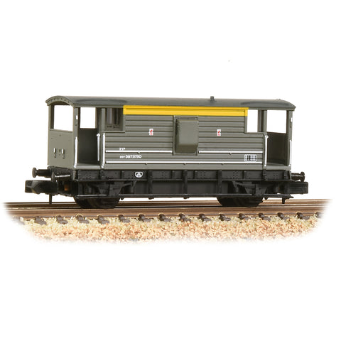 Graham Farish 377-303 N Gauge LMS 20T Brake Van BR Engineers Grey & Yellow