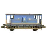 Graham Farish 377-304 N Gauge LMS 20T Brake Van NCB Blue [W]