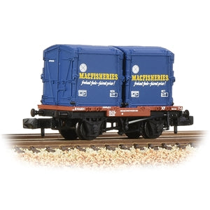 Graham Farish 377-342 N Gauge Conflat BR Bauxite (Early) 2 'Mac Fisheries' AF Cont's [WL]