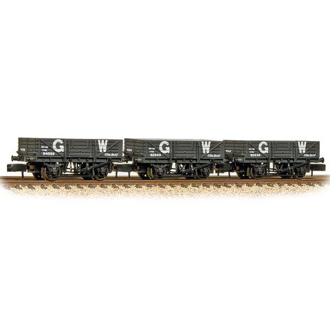 Graham Farish 377-490 N Gauge GWR 5 Plank China Clay 3-Wagon Pack