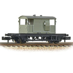 Graham Farish 377-852A N Gauge SR 25t Pill Box Brake Van R/H Duckets BR Grey