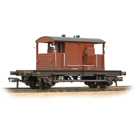 Bachmann 38-402B OO Gauge 25T 'Pill Box' Brake Van R/H Duckets BR Bauxite [W