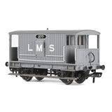 Bachmann 38-552B OO Gauge Midland Railway 20T Brake Van with Duckets LMS Grey