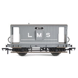 Bachmann 38-552B OO Gauge Midland Railway 20T Brake Van with Duckets LMS Grey