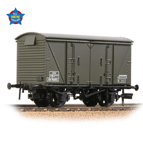 Bachmann 38-875 OO Gauge BR 12T 'Vanwide' Ventilated Van BR Departmental Olive Green