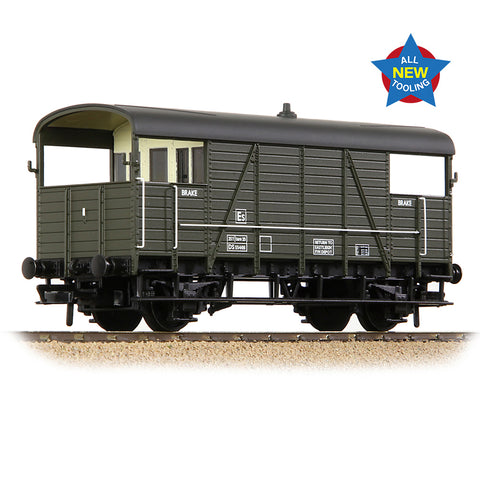 Bachmann 38-918 OO Gauge SE&CR 25T 'Dance Hall' Brake Van BR Departmental Olive Green